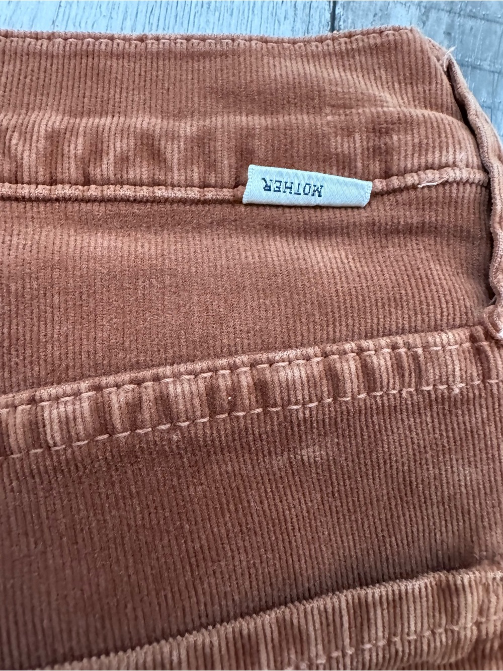 Mother The Mid Rise Dazzler Ankle In Mok Monk Brown Size 27 Corduroy Pants - Picture 6 of 15